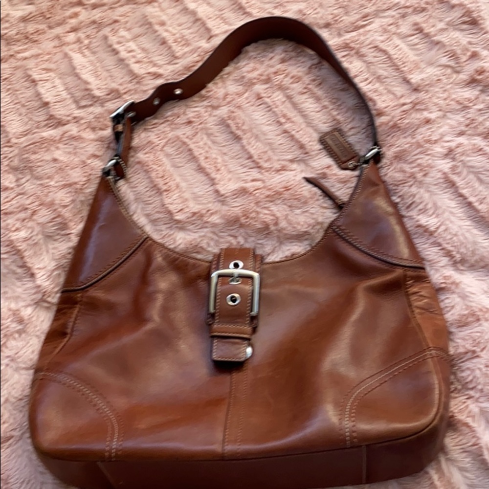 Cowboy brown Coach purse